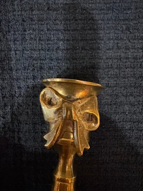 Vintage brass candlestick holders (bow/ribbon) - Picture 5 of 10